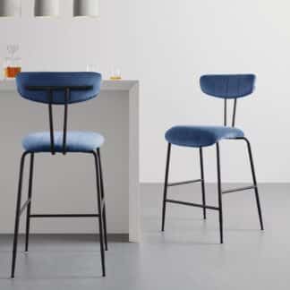 Möbelix Barová Židle Tylor Modrá