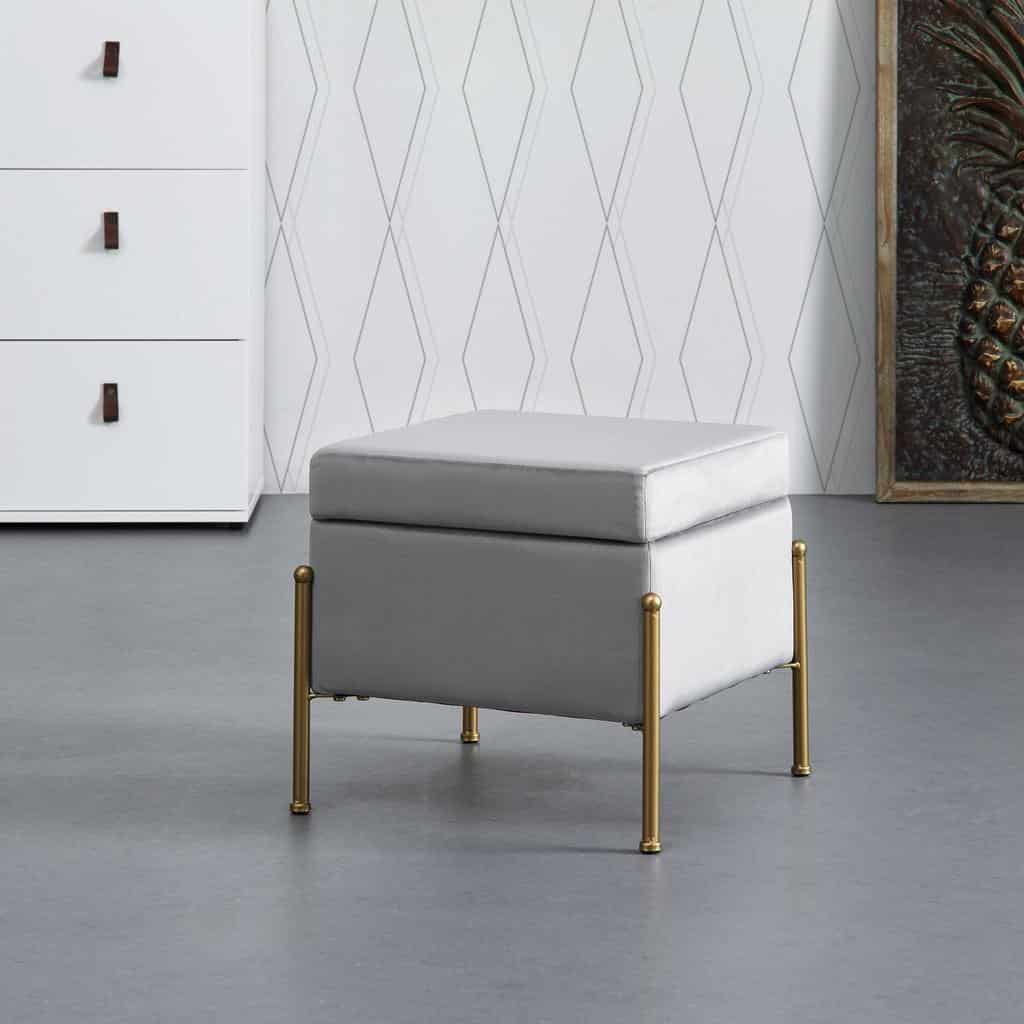 Möbelix Taburet Mati Sv. Šedá