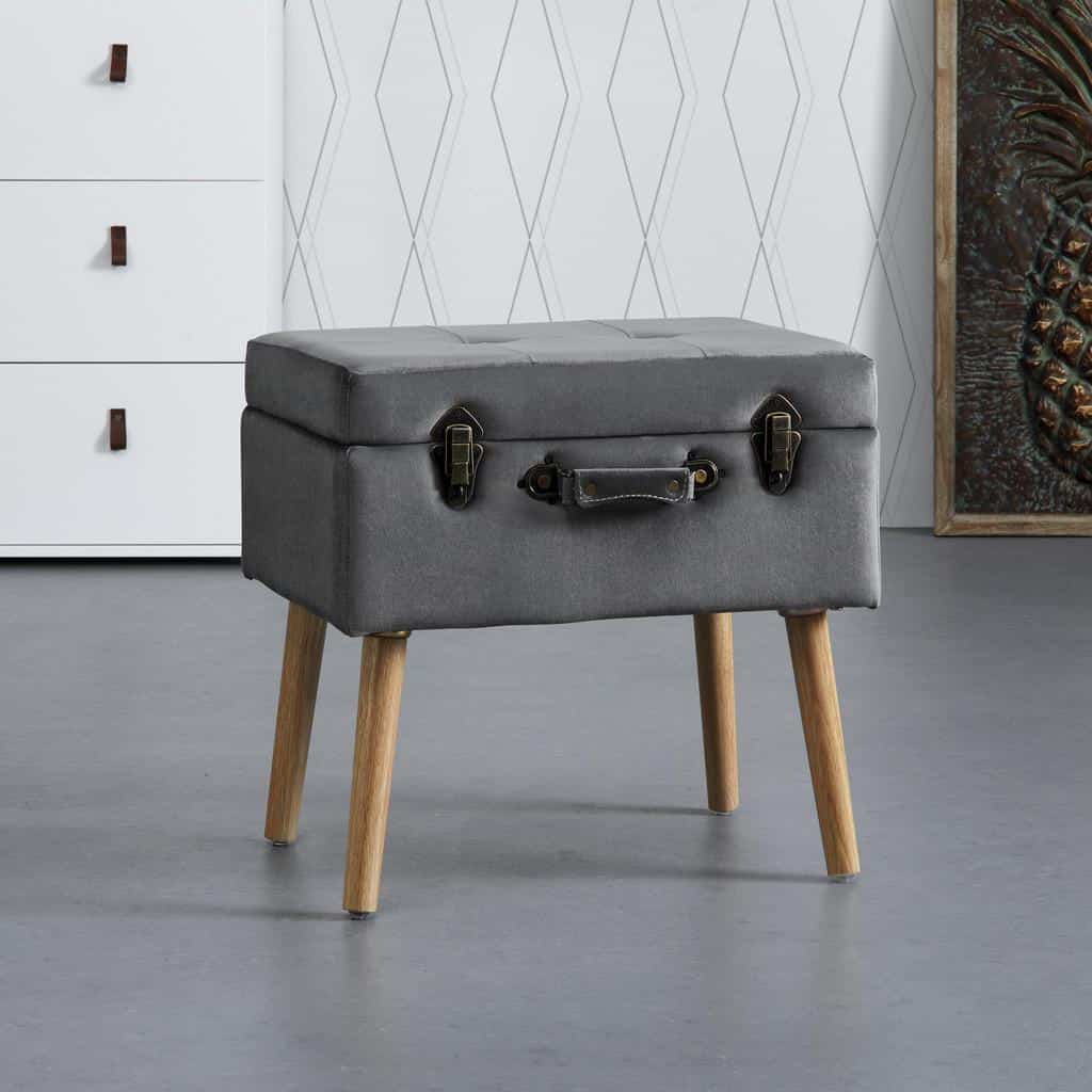 Möbelix Taburet Viki Šedá