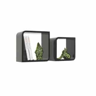 XXXLutz Sada Nástěnných Regálů Černá Boxxx