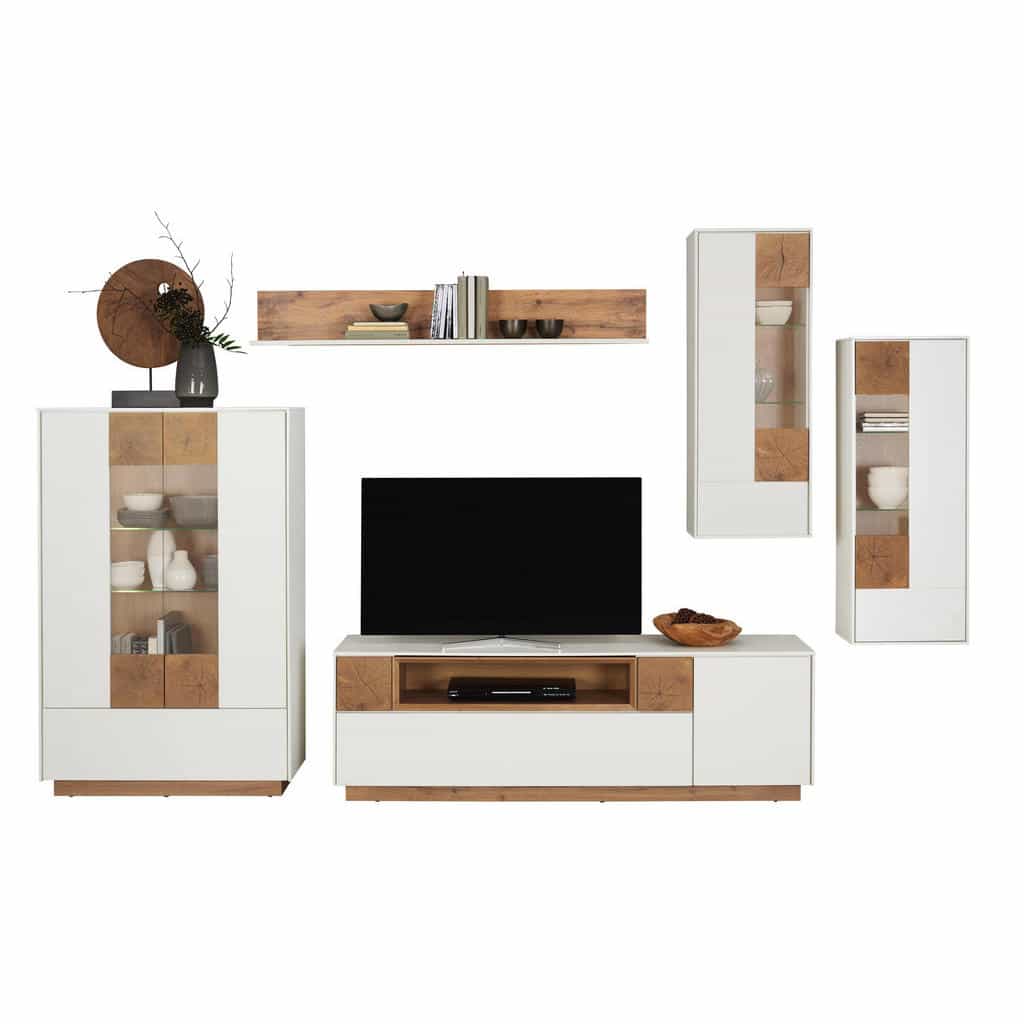 XXXLutz Obývací Stěna Bílá Barvy Dubu Carryhome