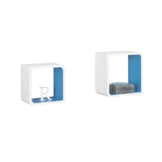 XXXLutz Sada Nástěnných Regálů Modrá Bílá Boxxx