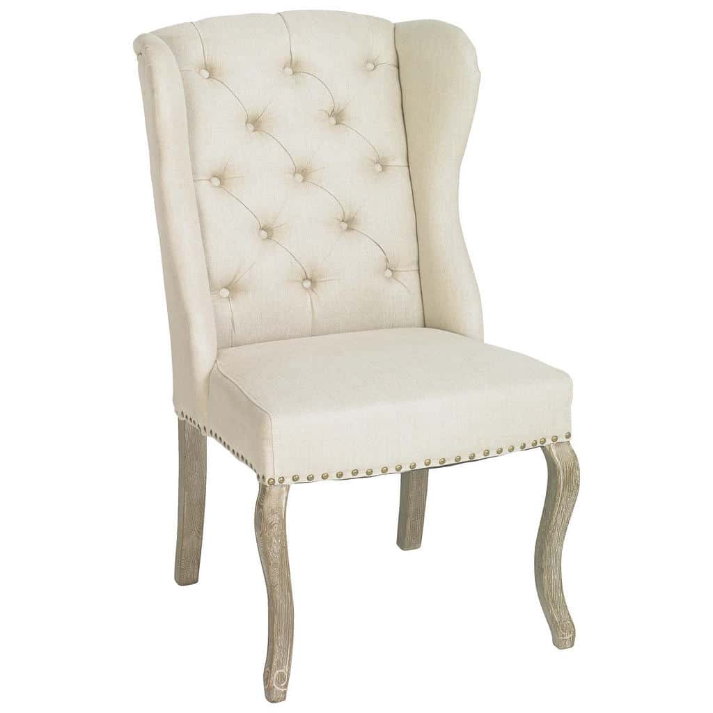 XXXLutz Křeslo Ušák Dřevo Textil Barvy Dubu Béžová Ambia Home