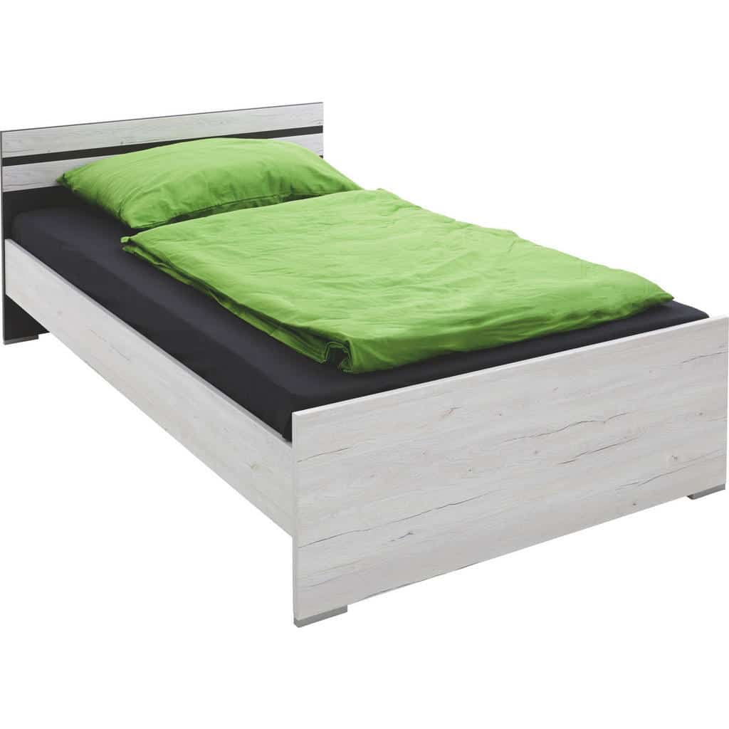 XXXLutz Postel 120/200 Cm Kompozitní Dřevo Barvy Grafitu Bílá Carryhome