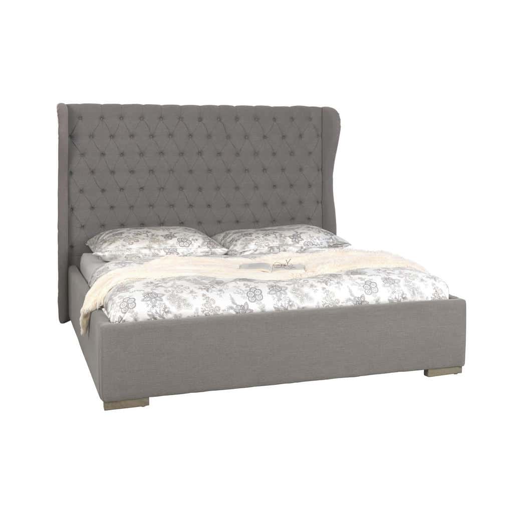 XXXLutz Čalouněná Postel 180/200 Cm Textil Šedá Ambia Home