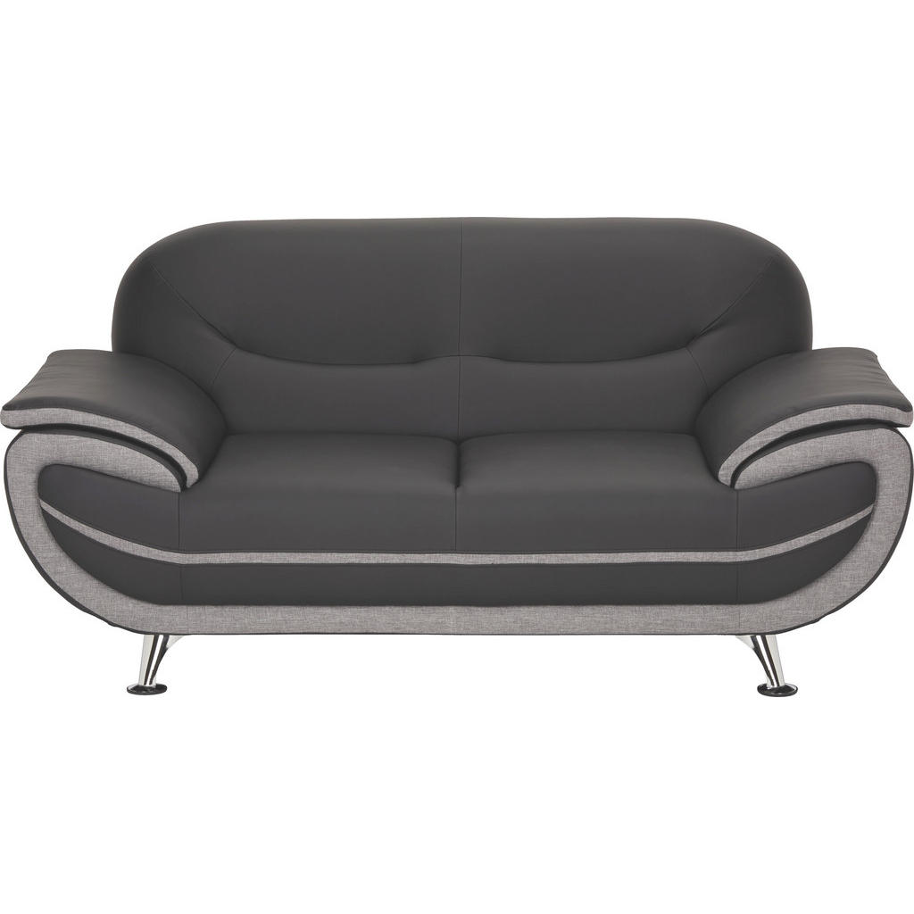 XXXLutz Dvoumístná Pohovka Textil Šedá Černá Ti`me