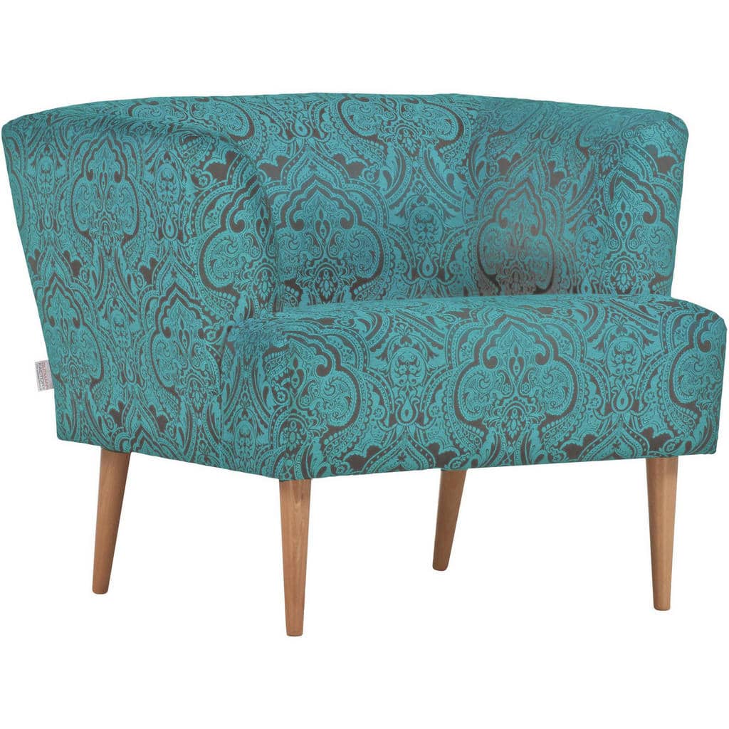 XXXLutz Křeslo Textil Černá Tyrkysová Carryhome