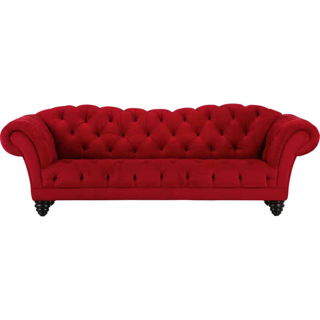 XXXLutz Pohovka Chesterfield Textil Červená Hom`in