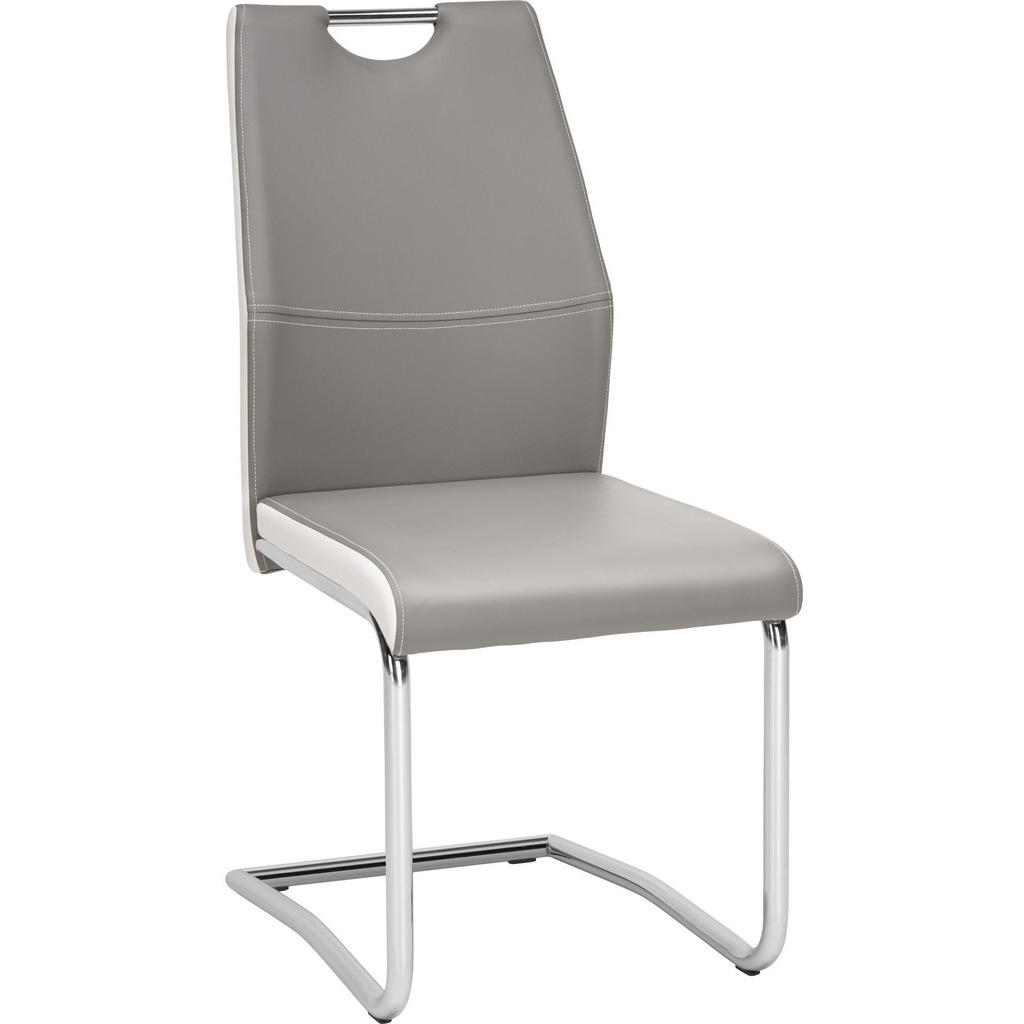 XXXLutz Pohupovací Židle Šedá Bílá Barvy Chromu Carryhome