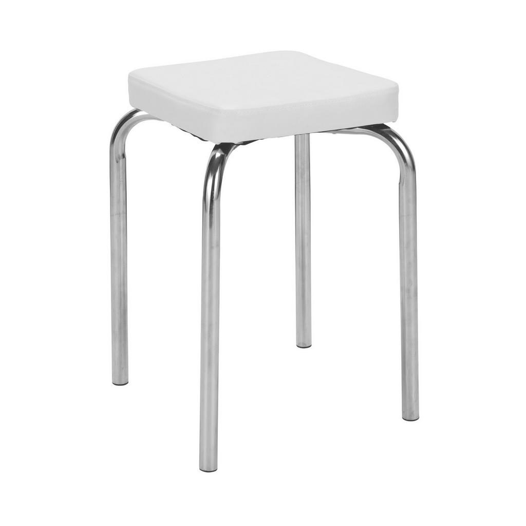 XXXLutz Stolička Stohovatelná Barvy Stříbra Bílá