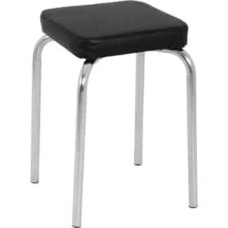 XXXLutz Stolička Stohovatelná Černá Barvy Chromu