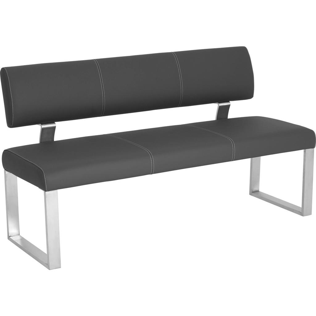 XXXLutz Sedací Lavice Šedá Barvy Nerez Oceli Dieter Knoll