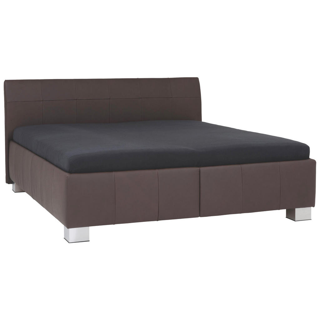 XXXLutz Čalouněná Postel 160/200 Cm Kůže Hnědá Ada Austria