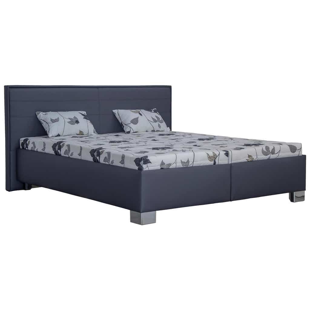 XXXLutz Čalouněná Postel 164/103/214 Cm Textil Bílá Tmavě Šedá Blanar