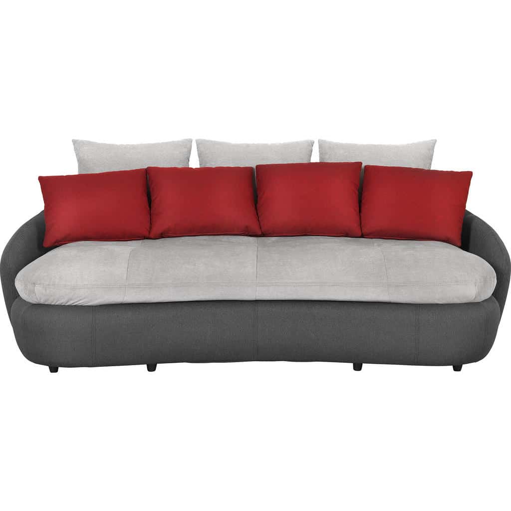 XXXLutz Mega Pohovka Textil Šedá Červená Černá Hom`in