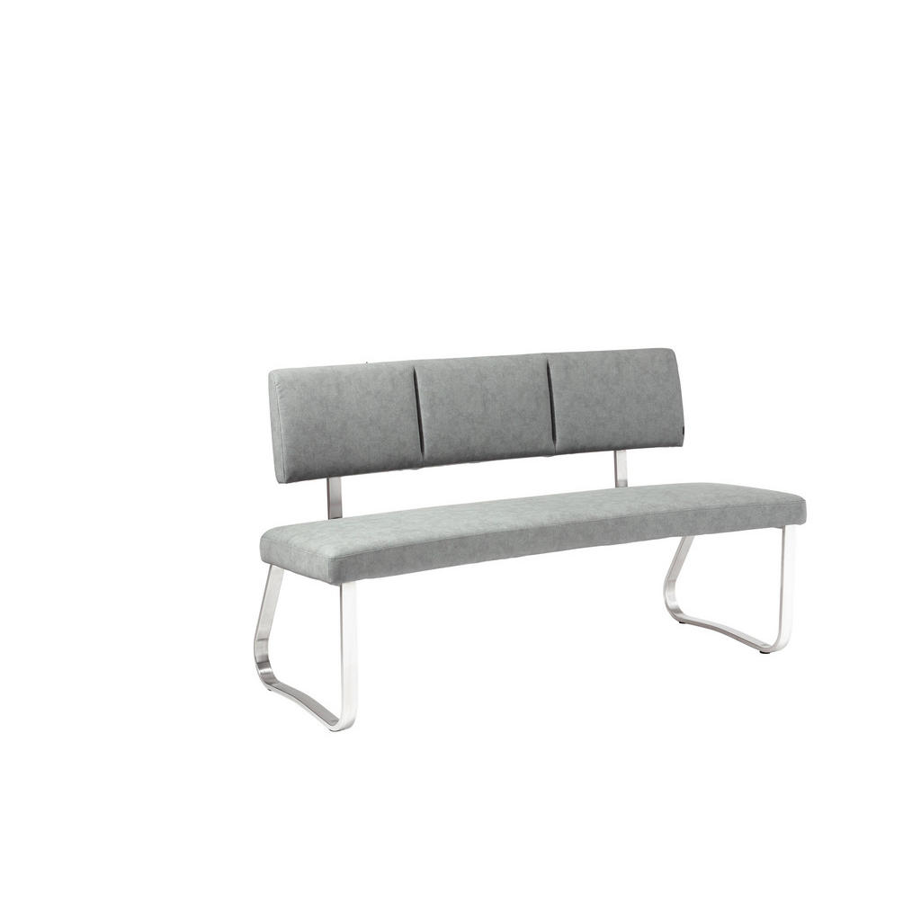XXXLutz Sedací Lavice Šedá Barvy Nerez Oceli Xora