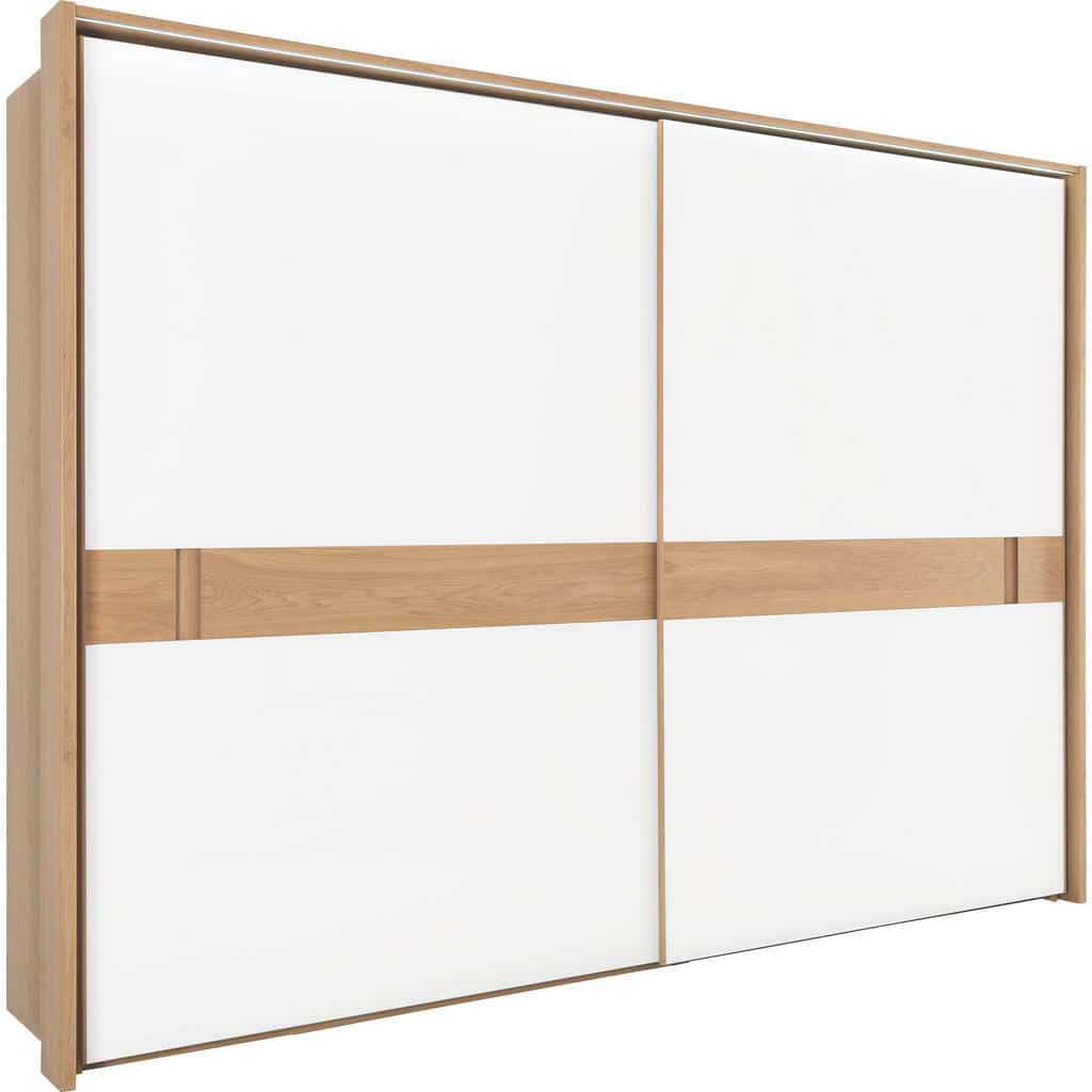 XXXLutz Skříň S Posuvnými Dveřmi Divoký Dub Bílá Barvy Dubu Novel