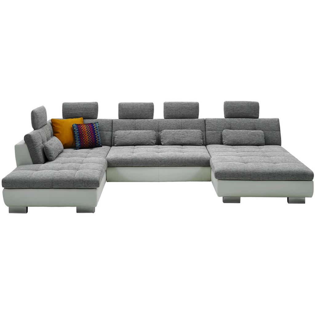 XXXLutz Sedací Souprava Textil Šedá Bílá Beldomo Style