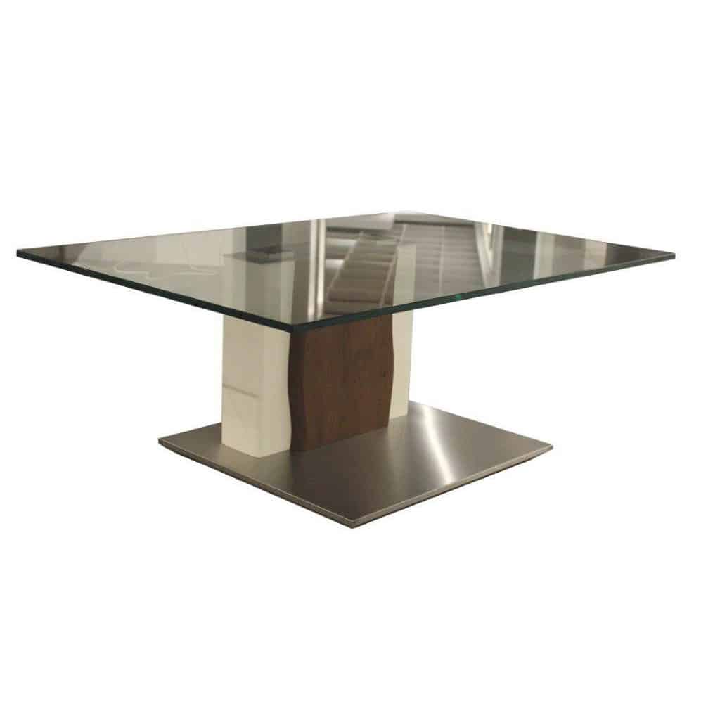 XXXLutz Konferenční Stolek Trámový Dub Bílá Barvy Nerez Oceli Tmavě Hnědá...