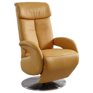 XXXLutz Relaxační Křeslo Kůže Žlutá Cantus
