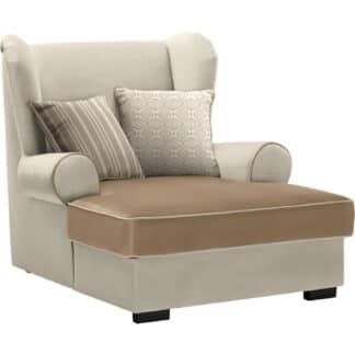 XXXLutz Křeslo Ušák Textil Béžová Světle Hnědá Hom`in