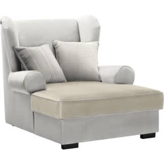 XXXLutz Křeslo Ušák Textil Krémová Přírodní Barvy Hom`in