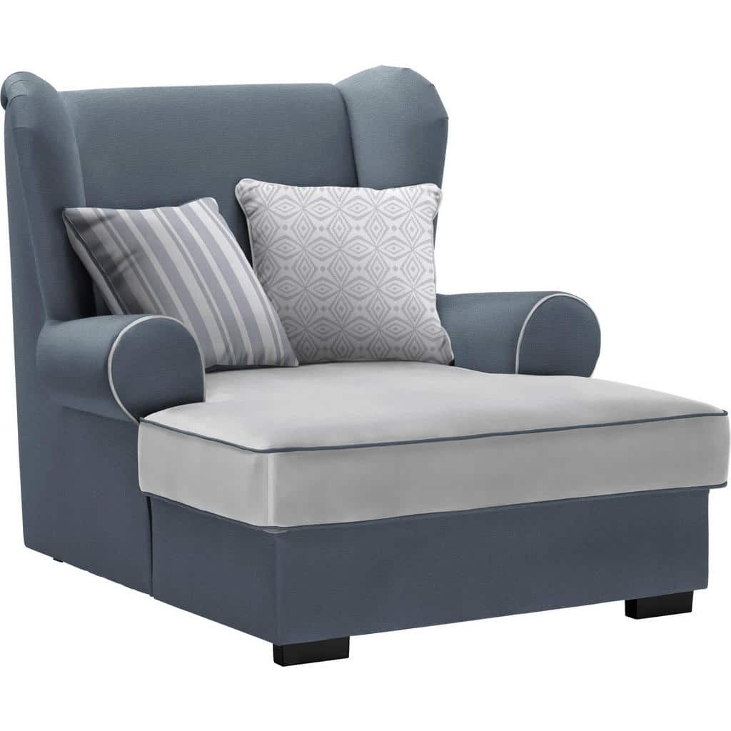 XXXLutz Křeslo Ušák Textil Šedá Hom`in