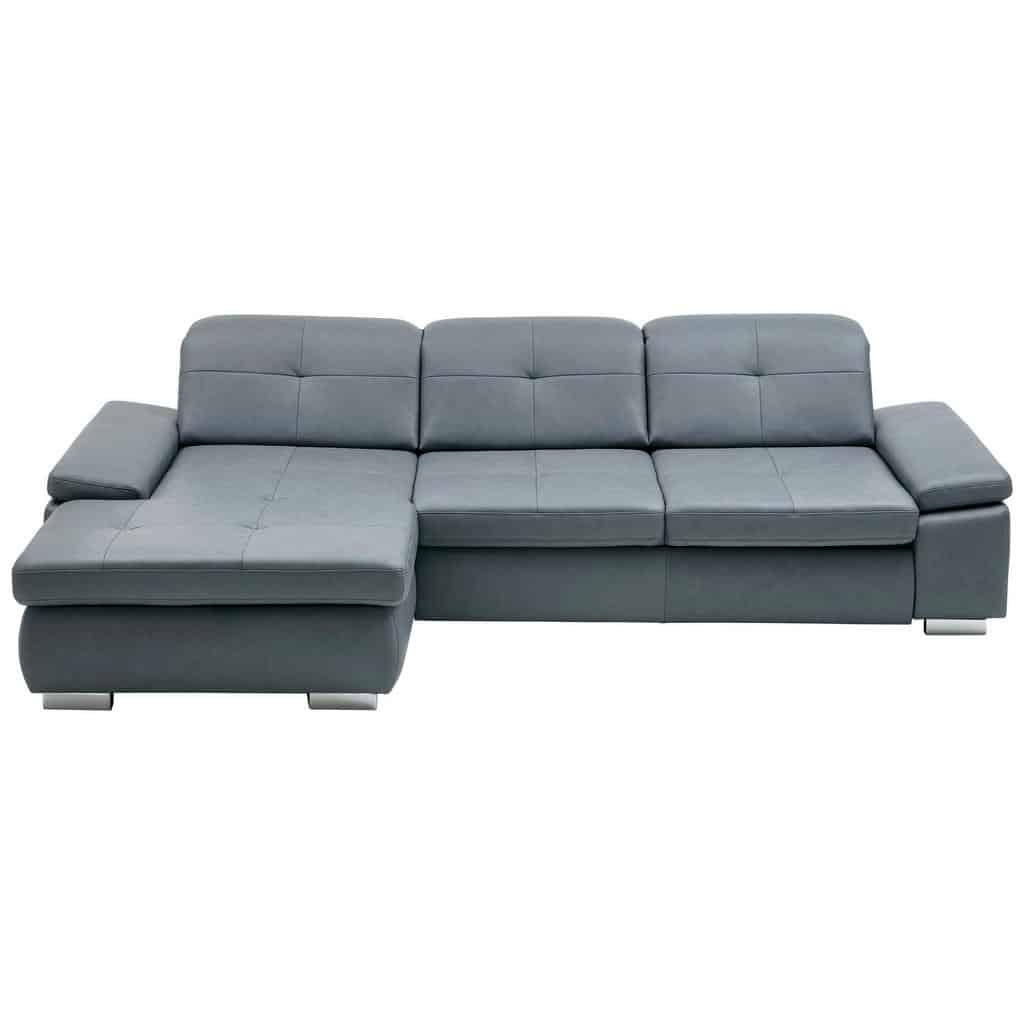 XXXLutz Sedací Souprava Kůže Šedá Beldomo Premium