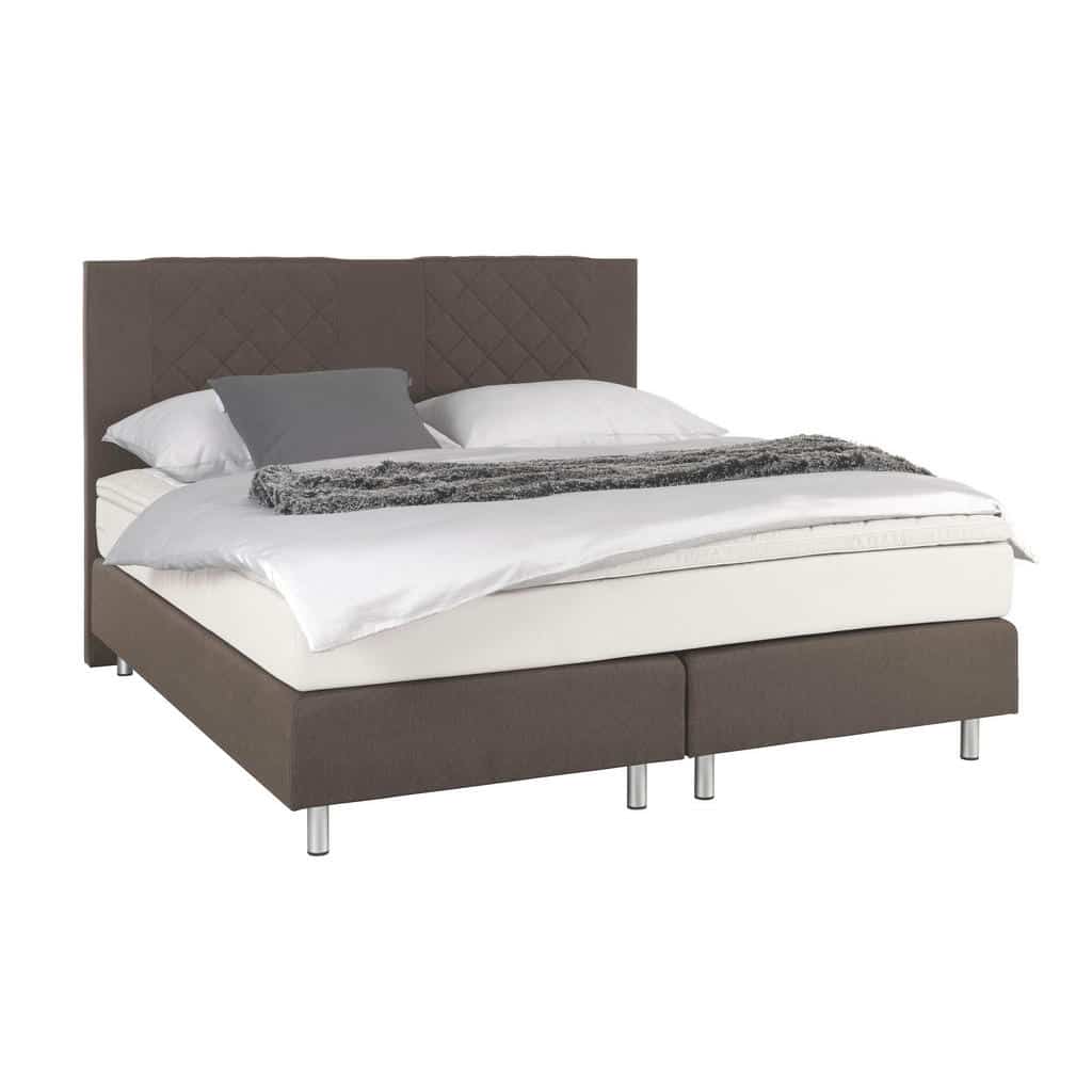 XXXLutz Postel Boxspring 160/200 Cm Textil Hnědá Carryhome