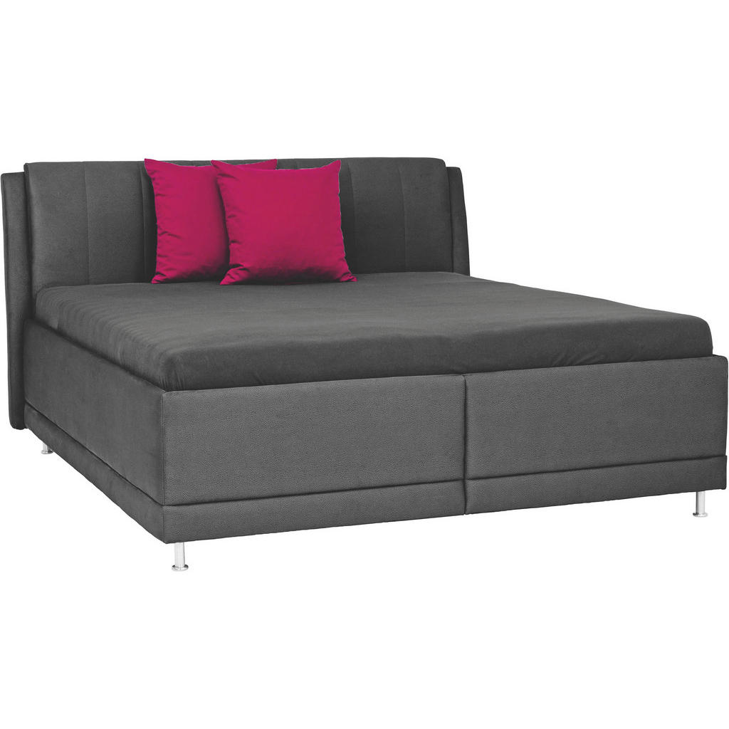 XXXLutz Čalouněná Postel 160/210 Cm Textil Černá Novel