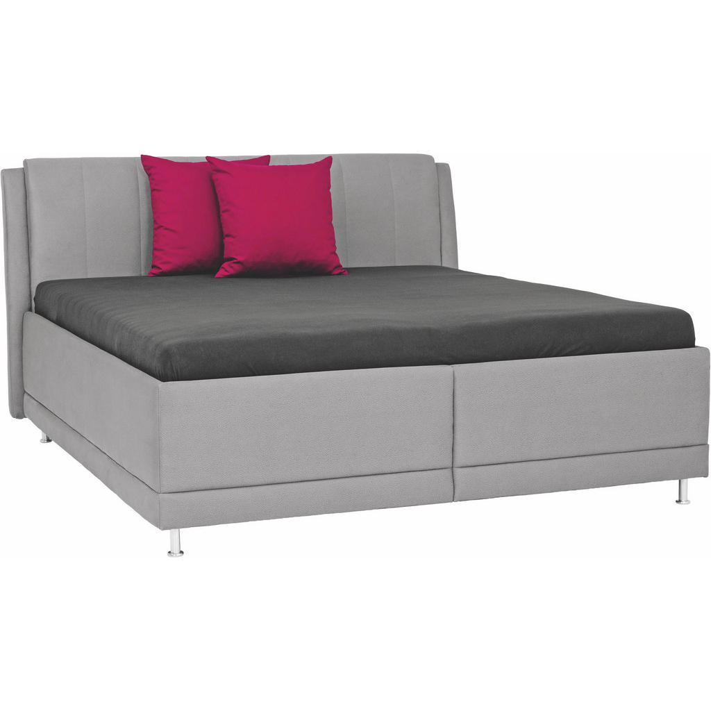XXXLutz Čalouněná Postel 200/200 Cm Textil Šedá Novel