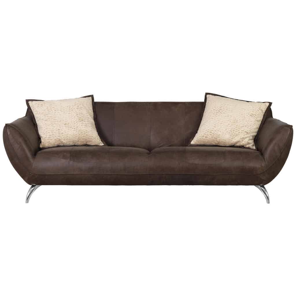 XXXLutz Mega Pohovka Kůže Tmavě Hnědá Landscape