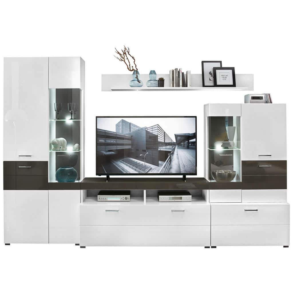 XXXLutz Obývací Stěna Šedá Bílá Xora