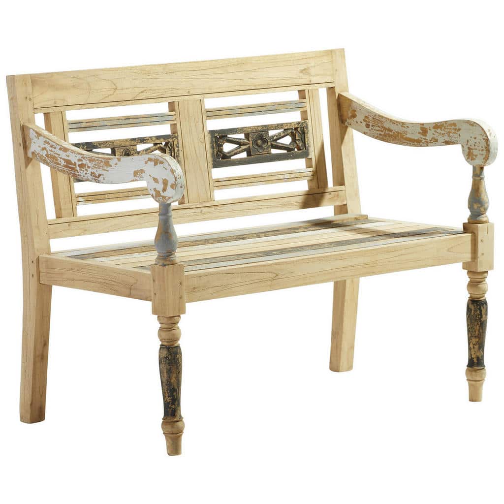 XXXLutz Sedací Lavice Dřevo Mindi Šedá Černá Bílá Landscape