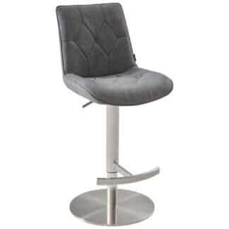 XXXLutz Barová Židle Šedá Barvy Nerez Oceli Novel