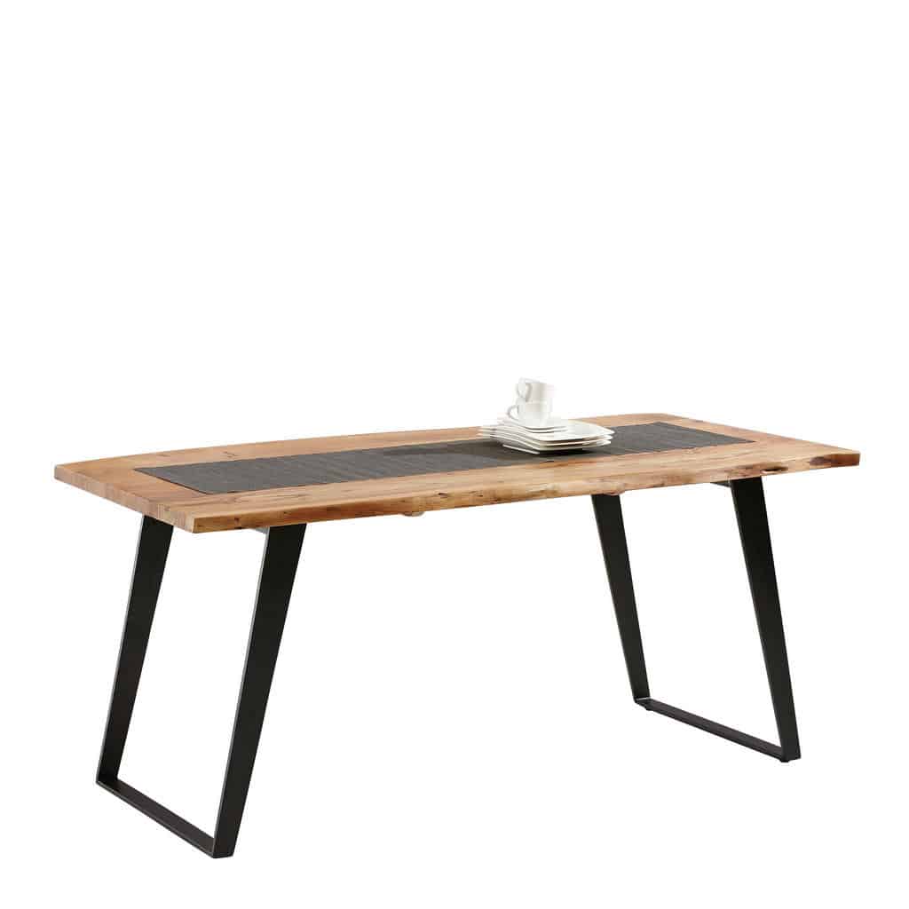XXXLutz Jídelní Stůl Masivní Akácie Černá Barvy Akácie Ambia Home