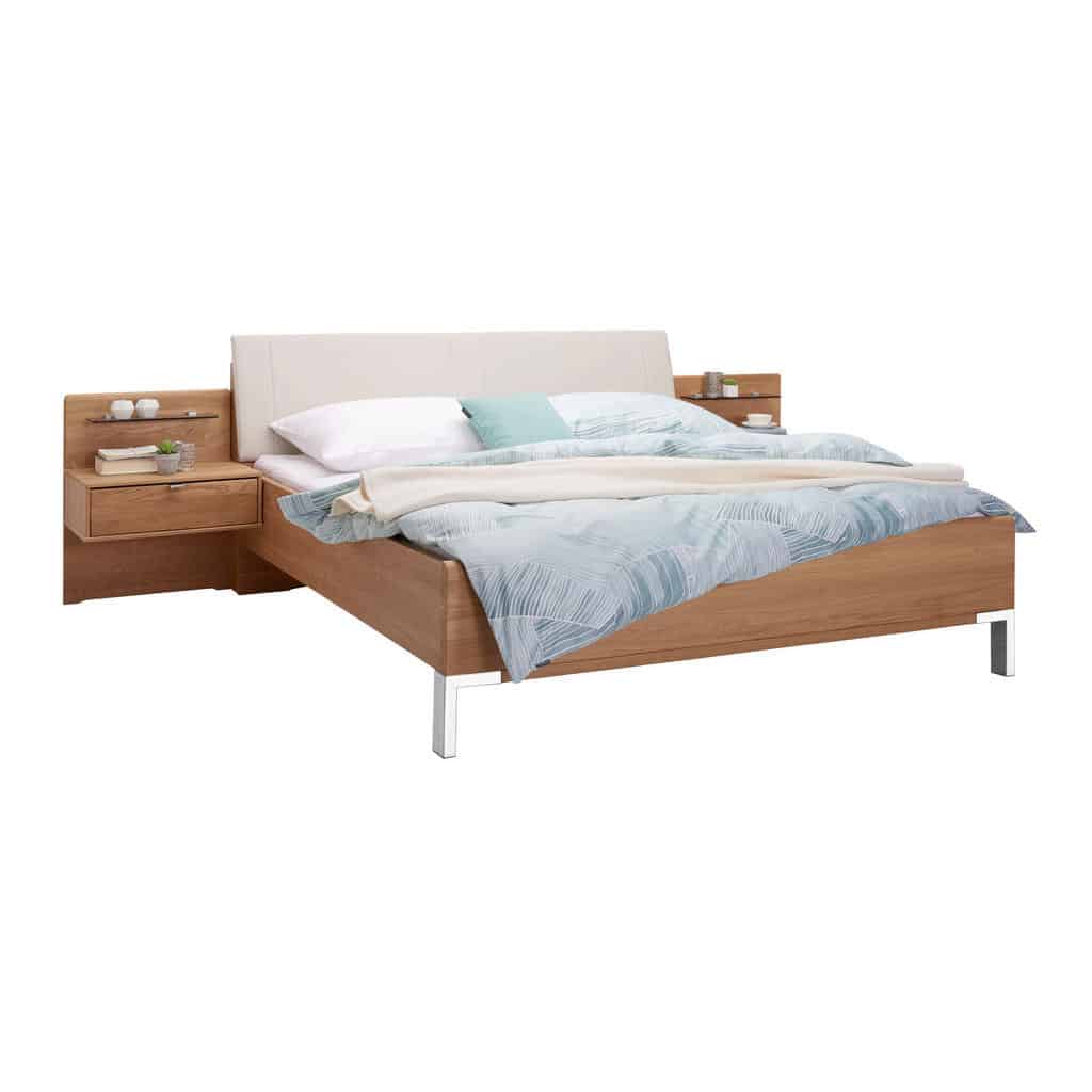 XXXLutz Postelová Sestava 180/200 Cm Dřevo Textil Kompozitní Dřevo Barvy...