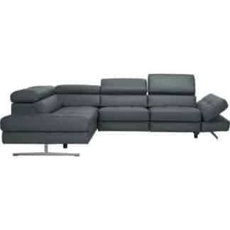 XXXLutz Sedací Souprava Kůže Antracitová Novel