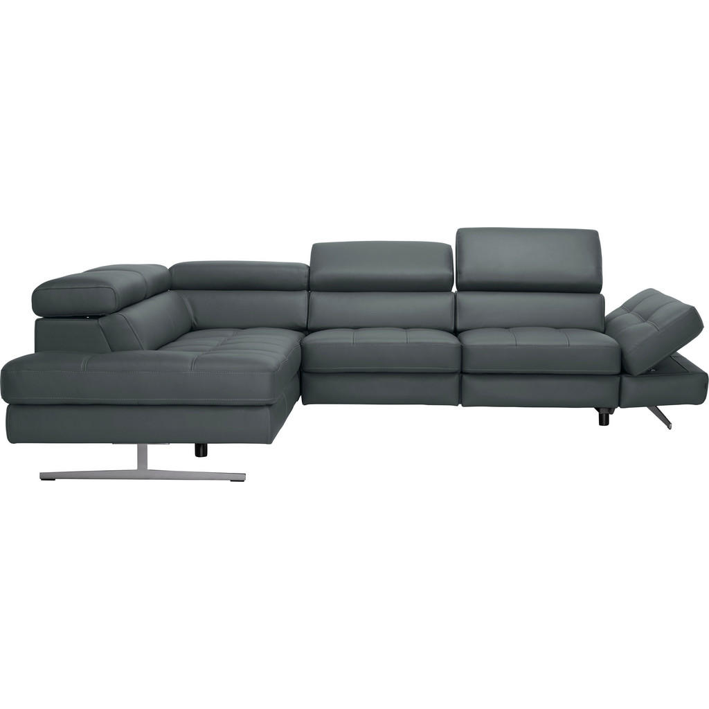 XXXLutz Sedací Souprava Kůže Antracitová Novel