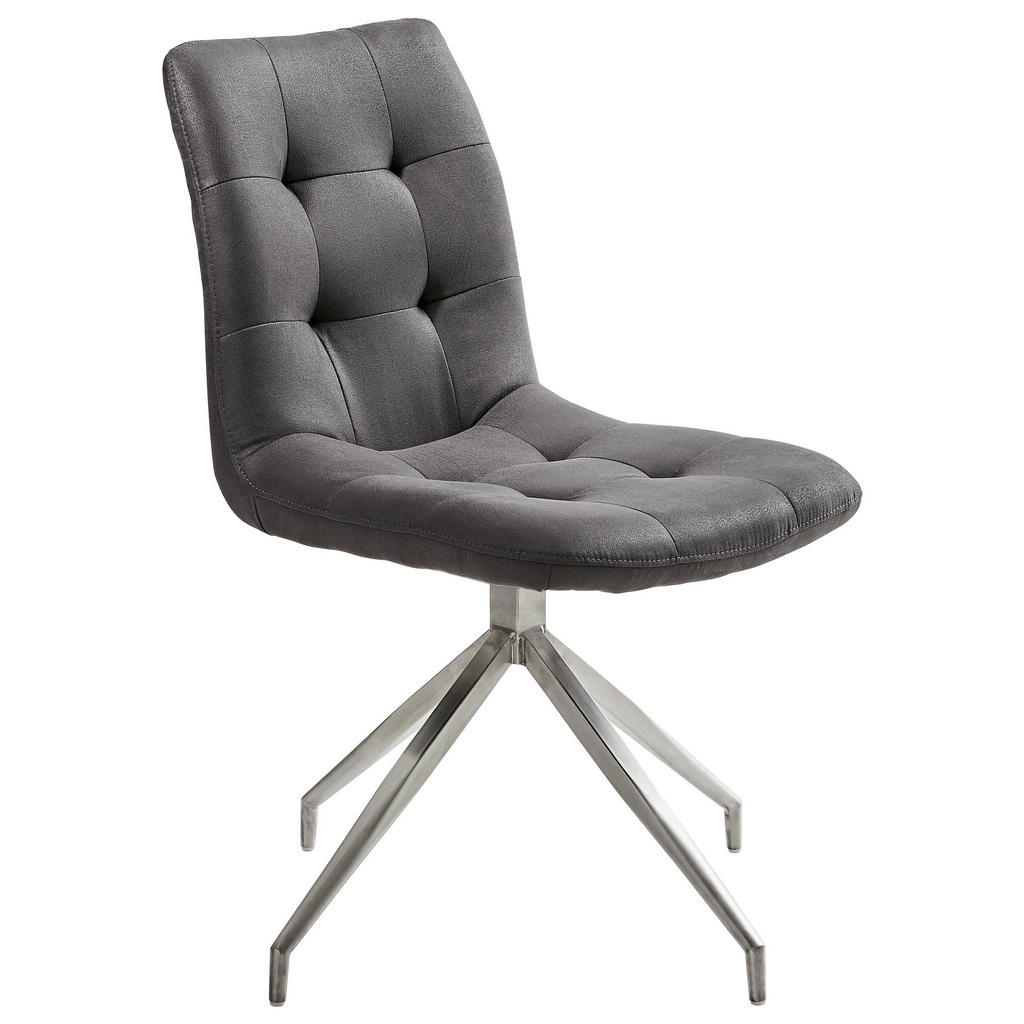 XXXLutz Židle Barvy Nerez Oceli Tmavě Šedá Xora