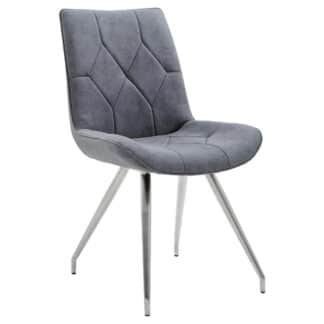 XXXLutz Židle Šedá Barvy Nerez Oceli Novel