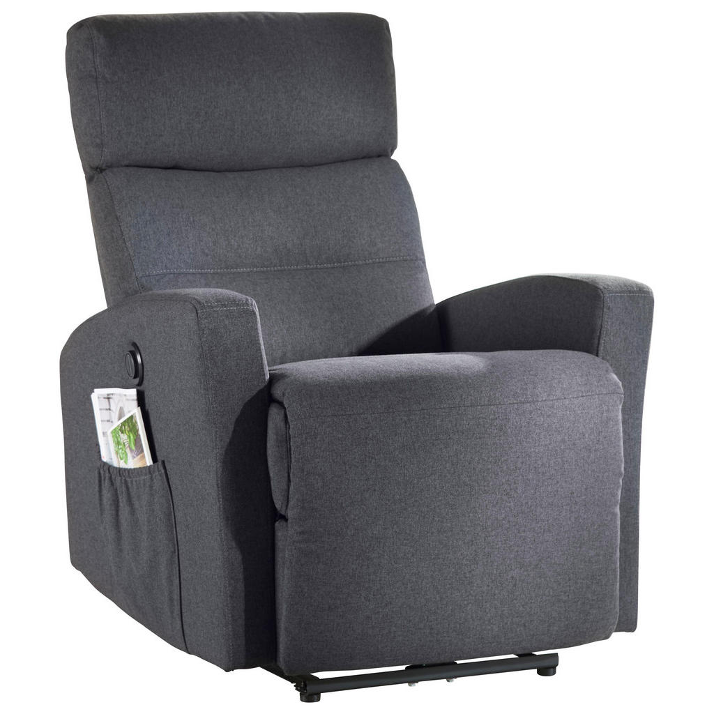 XXXLutz Televizní Křeslo Kov Textil Antracitová Carryhome