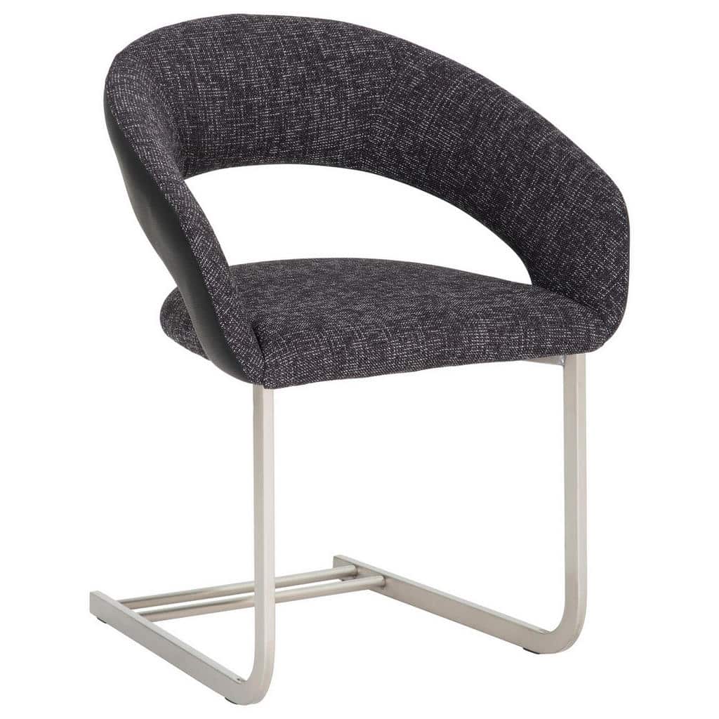 XXXLutz Židle S Područkami Antracitová Černá Barvy Nerez Oceli Dieter Knoll