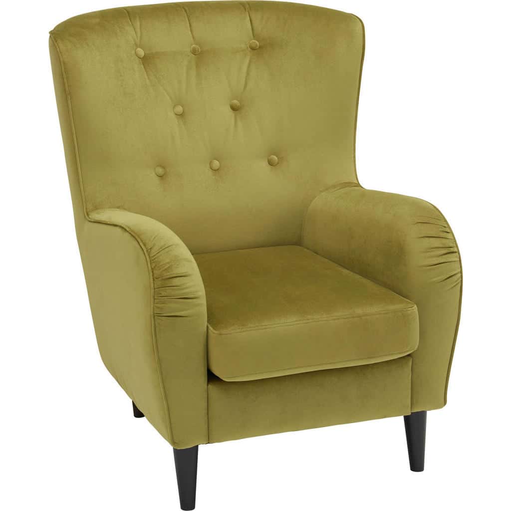 XXXLutz Křeslo Ušák Textil Zelená Ambia Home