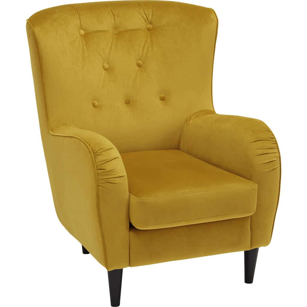 XXXLutz Křeslo Ušák Textil Žlutá Ambia Home