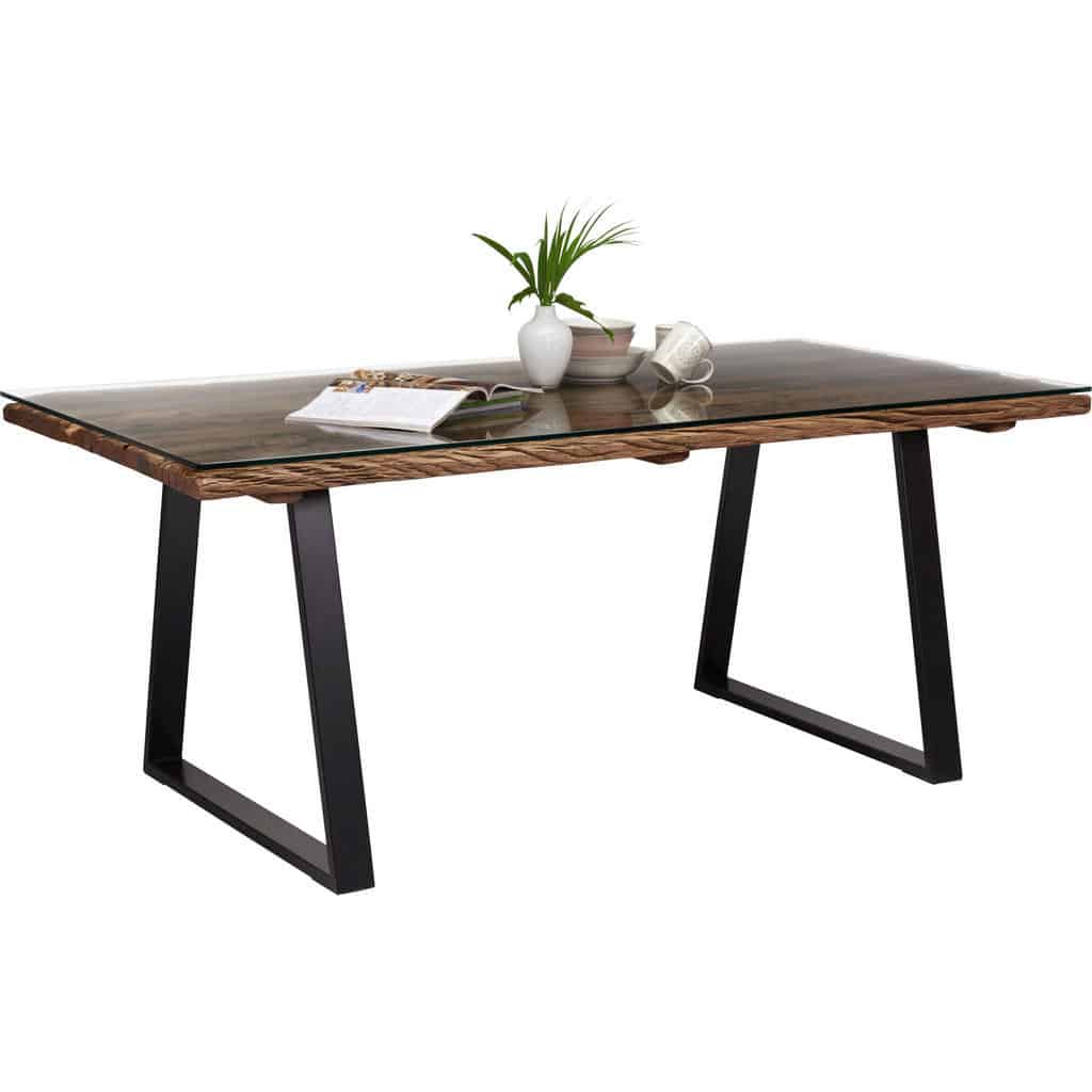 XXXLutz Jídelní Stůl Masivní Recyklované Dřevo Přírodní Barvy Černá Ambia Home