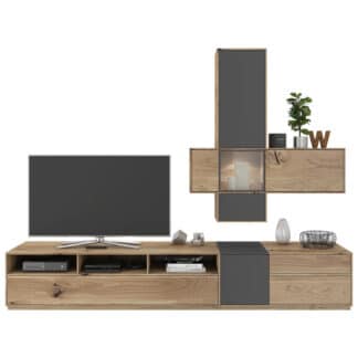 XXXLutz Obývací Stěna Šedá Barvy Dubu Valnatura