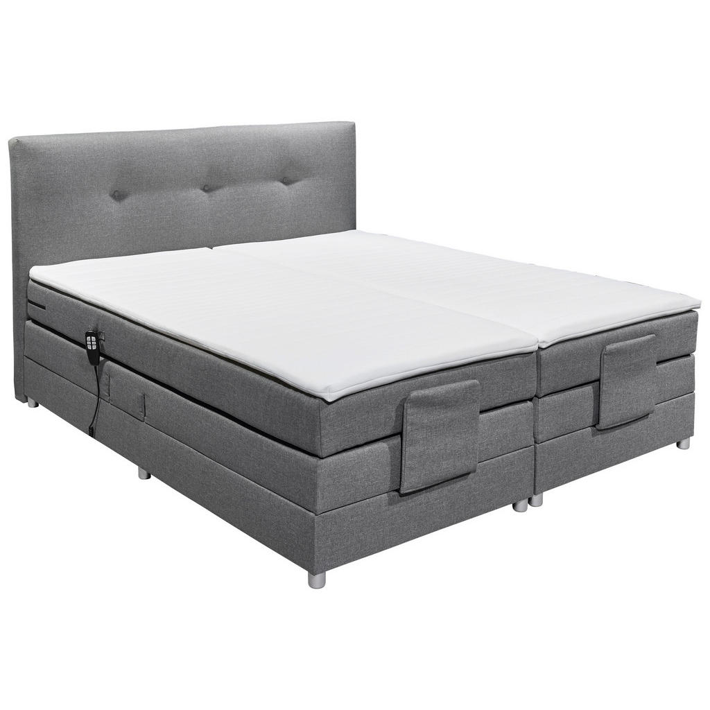 XXXLutz Postel Boxspring 180/200 Cm Textil Šedá Esposa