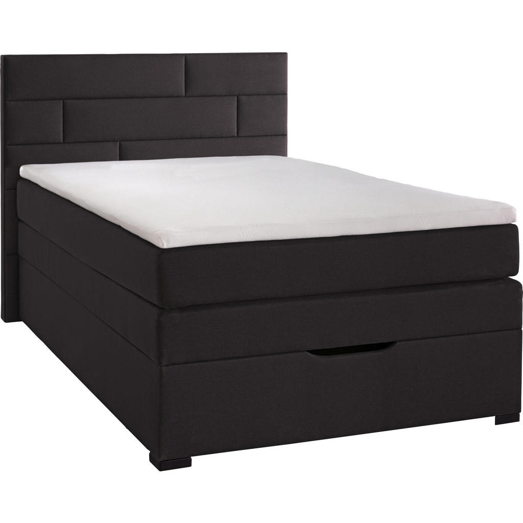 XXXLutz Postel Boxspring 140/200 Cm Textil Tmavě Hnědá Carryhome