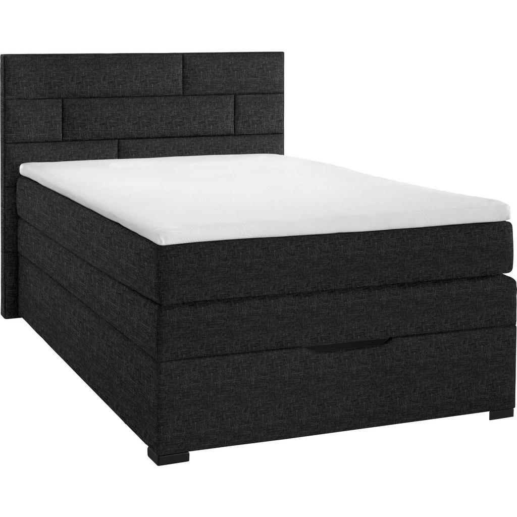 XXXLutz Postel Boxspring 140/200 Cm Textil Tmavě Šedá Carryhome